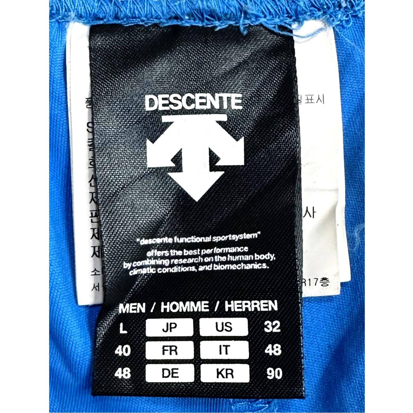 DESCENTE   BLUE SIZE-L SHORTS TRACKS & SHORTS