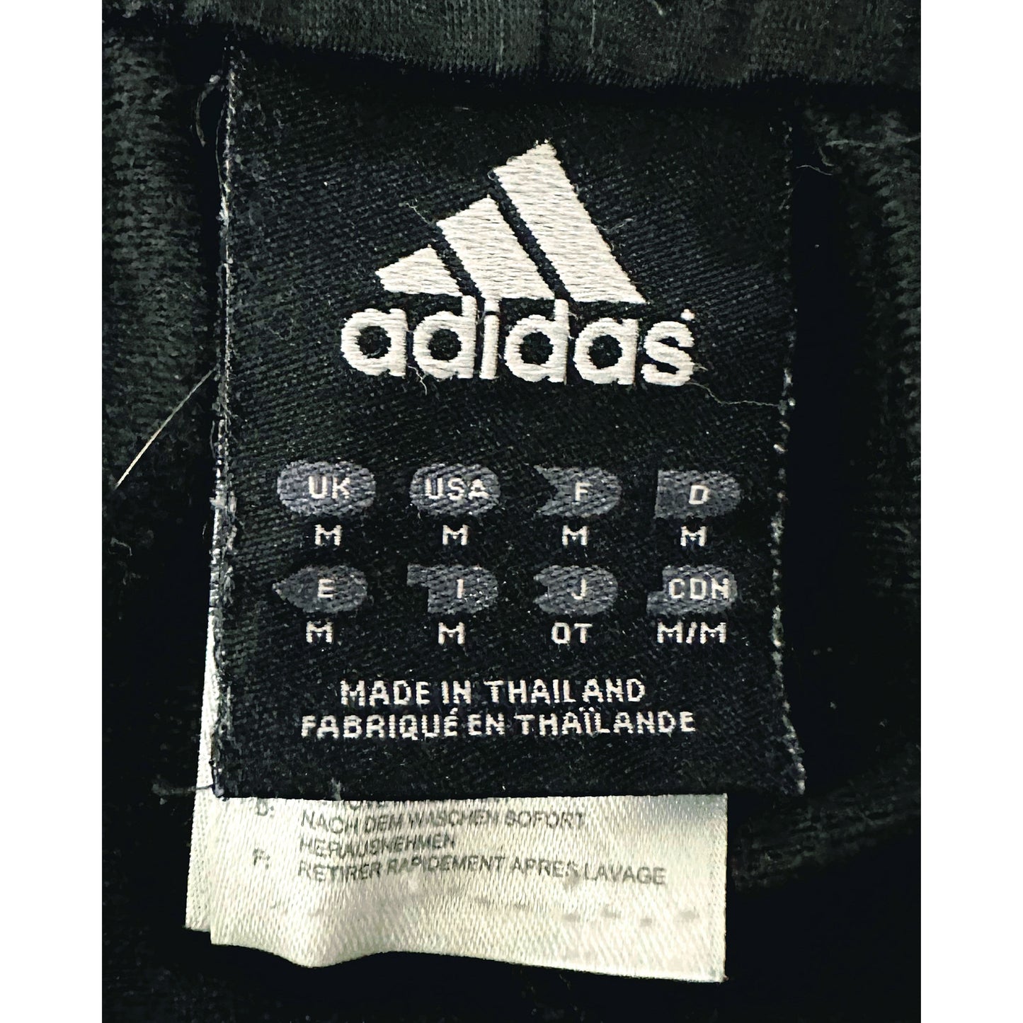 ADIDAS BLACK SIZE-M TRACKS PANTS