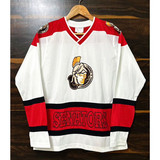 SENATORS WHITE & RED SIZE-S ICE HOCKEY JERSEYS