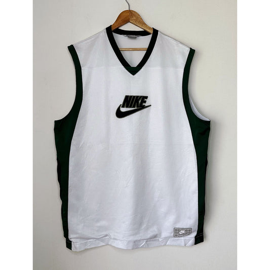 NIKE WHITE SIZE- 2XL BASKETBALL JERSEYS