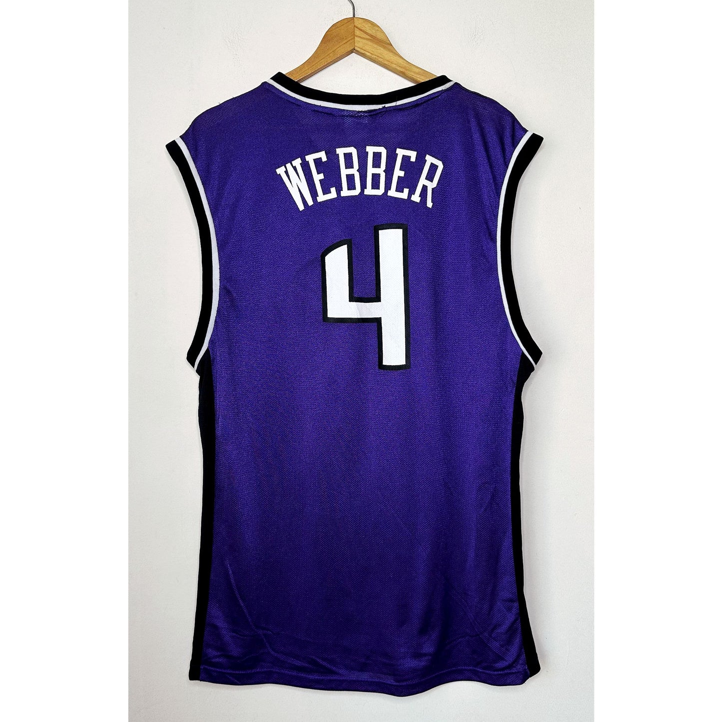 REEBOK SACRAMENTO WEBBER NO 4 SIZE- XL BASKETBALL JERSEYS