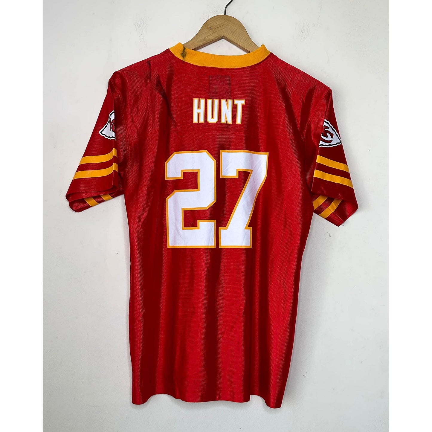 KC CHIEFS HUNT NO 27 SIZE-S NFL JERSEYS