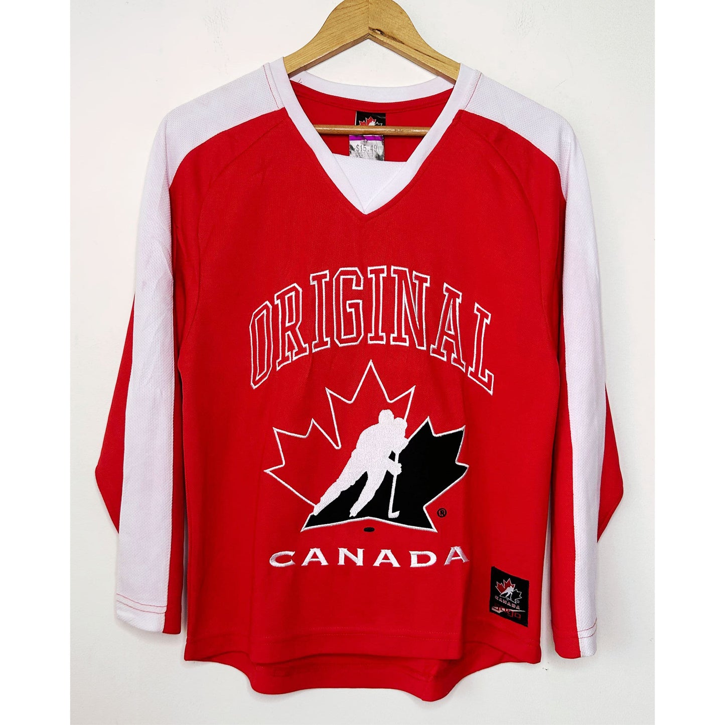 CCM ORIGINAL CANADA SIZE- S -ICE HOCKEY JERSEYS .