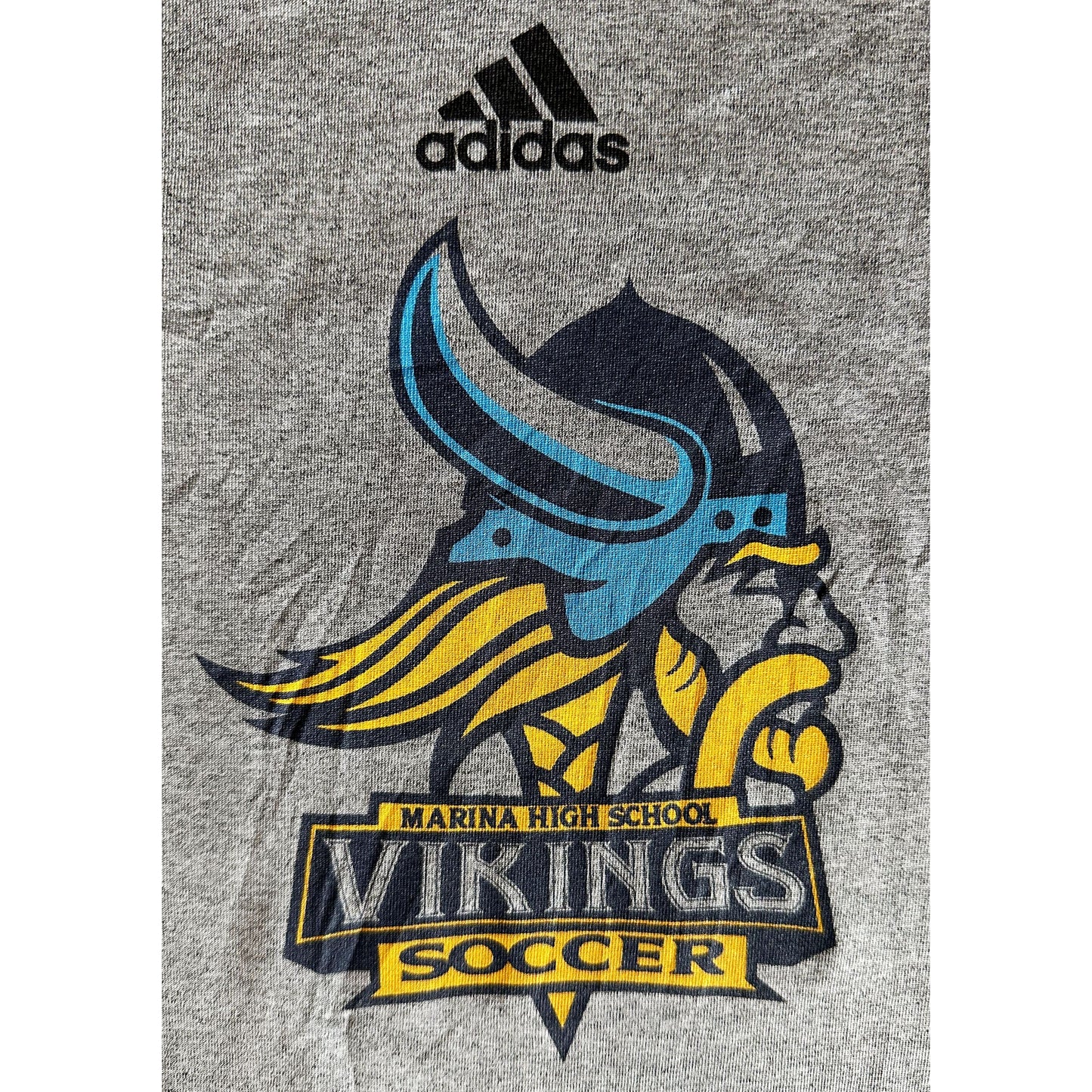 ADIDAS VIKINGS SOCCER MARINA HIGH SCHOOL SIZE-XL DRY-FIT