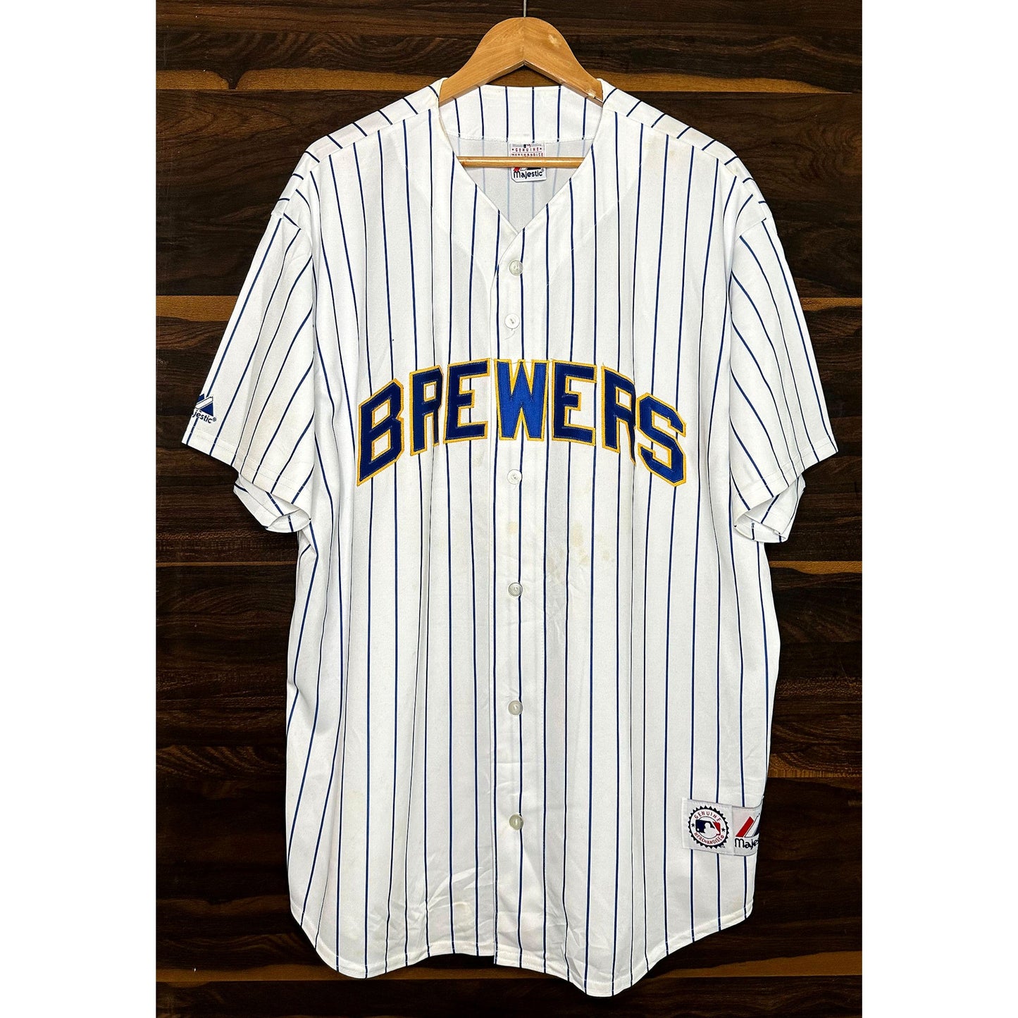 MAJESTIC BREWERS SIZE-2XL BASEBALL JERSEYS