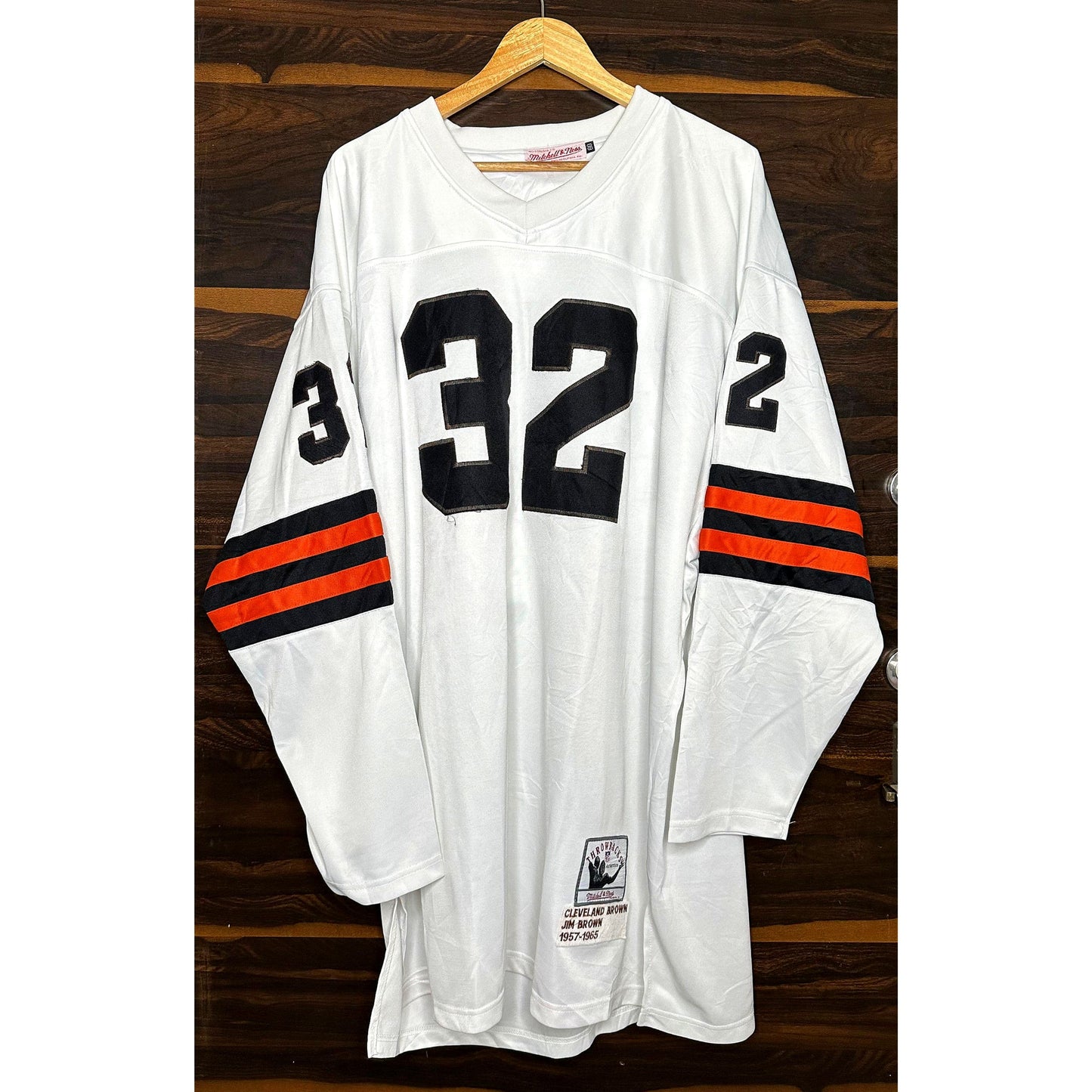 THROWBACKS NFL BROWN NO 32 SIZE- 2XL -ICE HOCKEY JERSEYS.