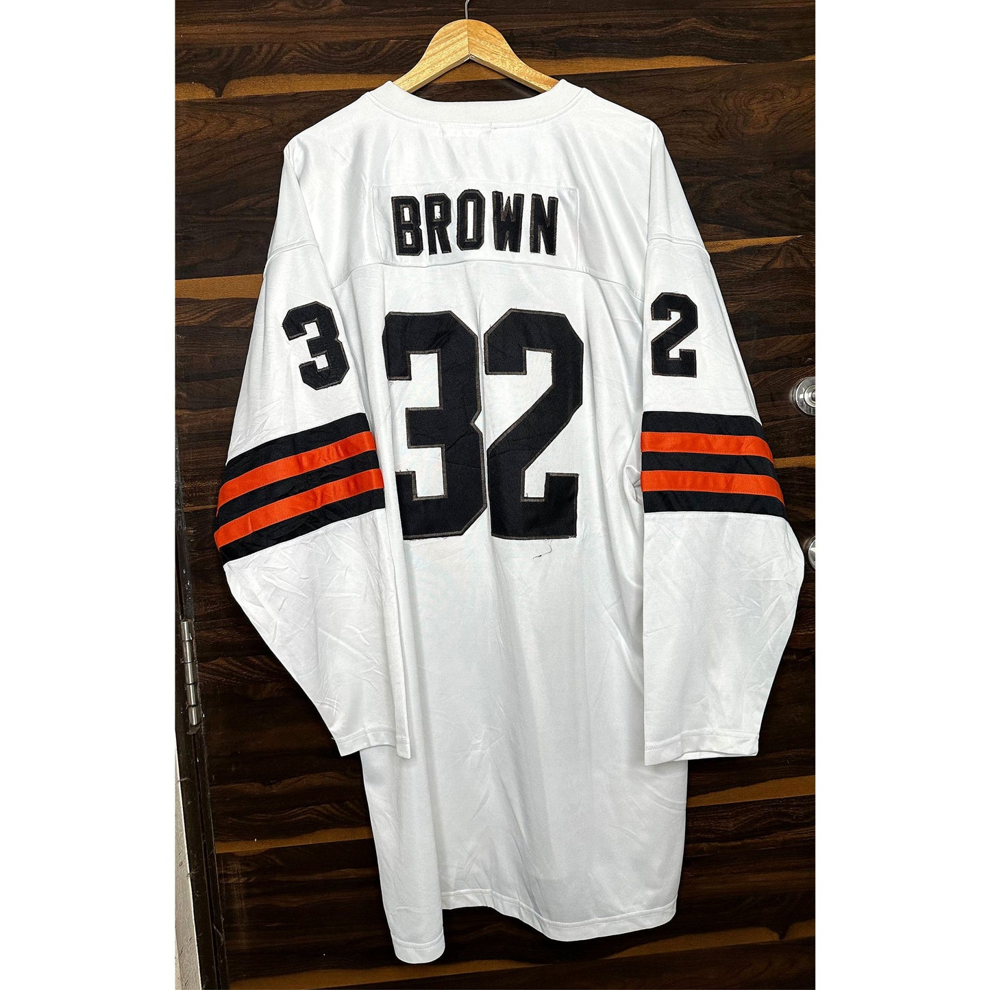 THROWBACKS NFL BROWN NO 32 SIZE- 2XL -ICE HOCKEY JERSEYS.