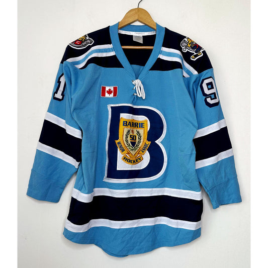 BARRIE BLUE MOON MARINE PROKOPEC NO 91 SIZE- M -ICE HOCKEY JERSEYS