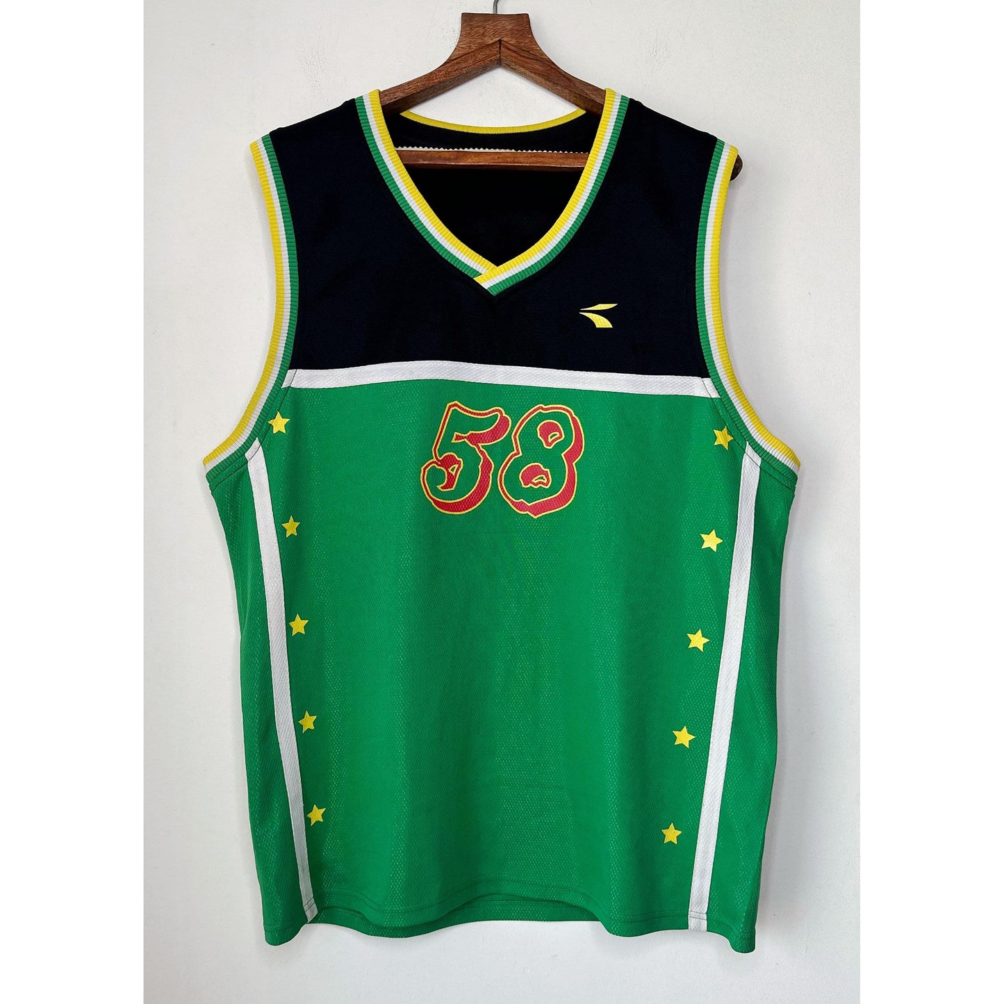 BLACK GREEN  NO 58 SIZE-XL BASKETBALL JERSEYS