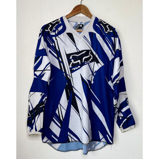 WHITE BLUE SIZE- L -ICE HOCKEY JERSEYS