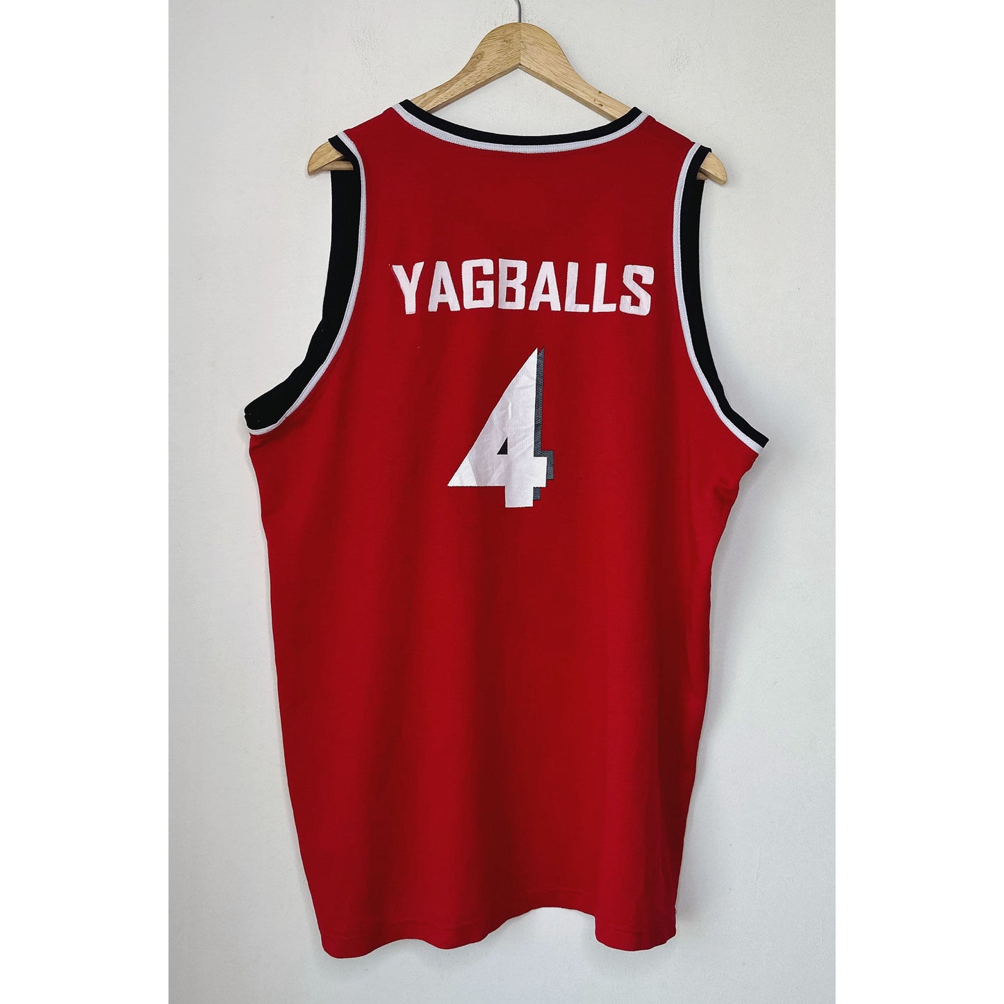 RUN ATHLETICS RED NO 4 SIZE-2XL BASKETBALL JERSEYS