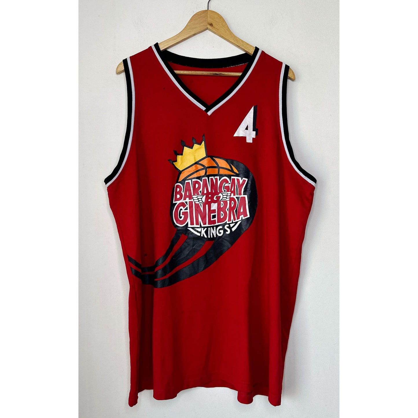 RUN ATHLETICS RED NO 4 SIZE-2XL BASKETBALL JERSEYS