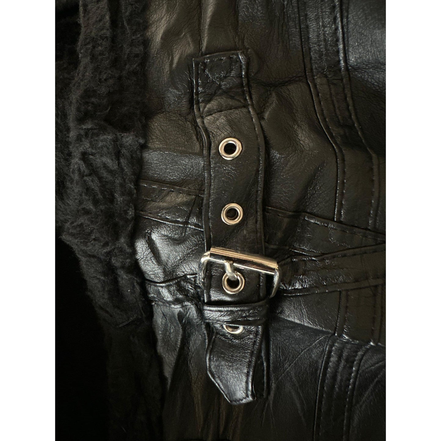 LEATHER BLACK SIZE - L LUXURY / PREMIUM JACKETS.