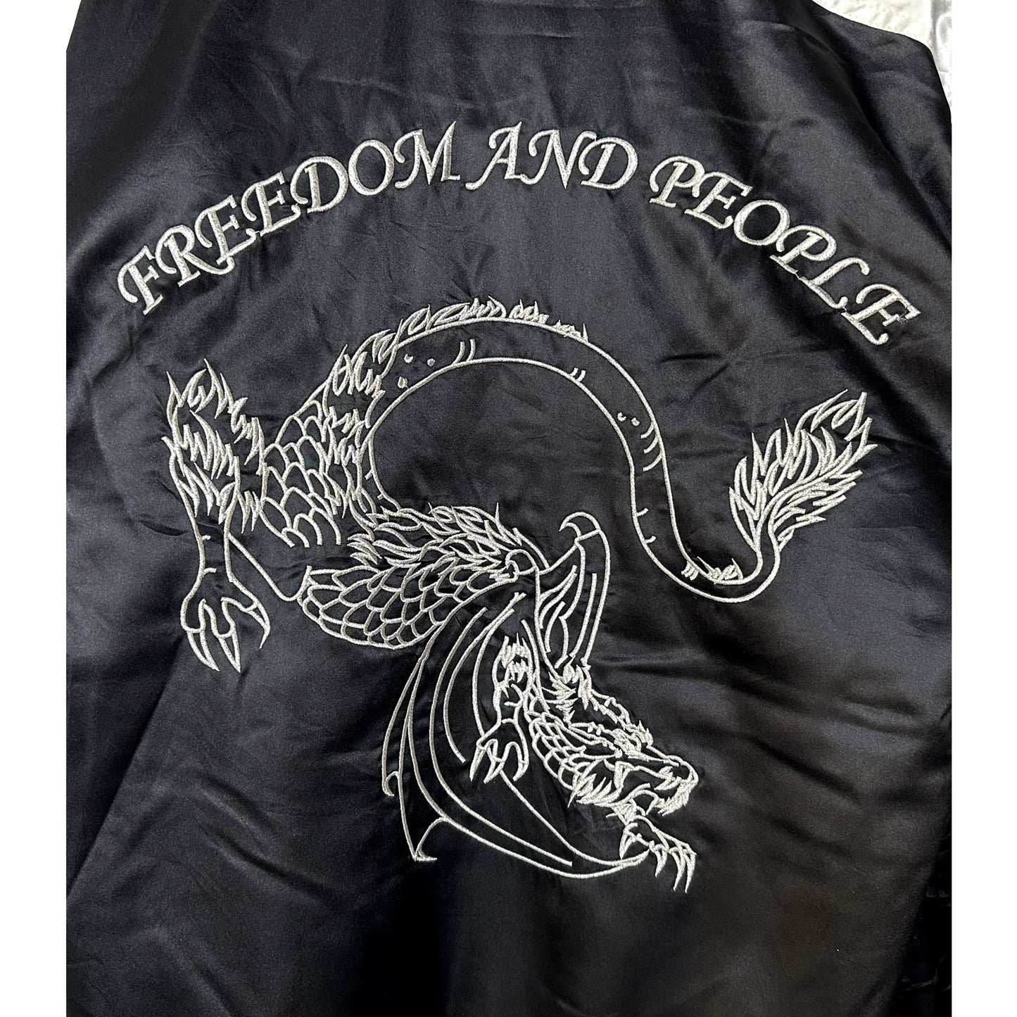 FREEDOM PEOPLE - FREEPLE BLACK SIZE XL BOMBER JACKET