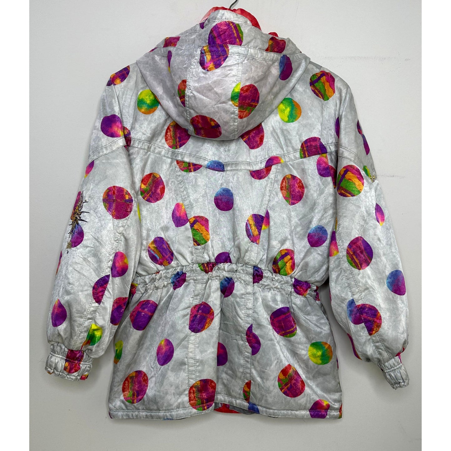 MULTICOLOR DOT SKI WEAR HEAVYDUTY JACKET SIZE M