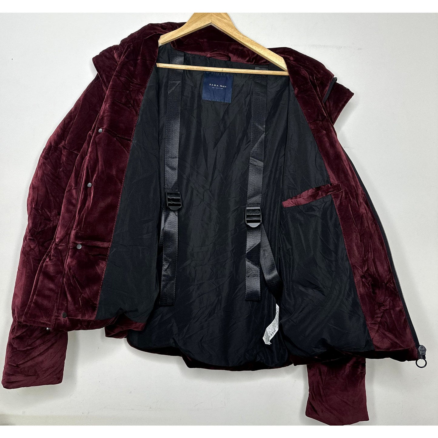 ZARA MAROON VELVET PREMIUM JACKET SIZE XL