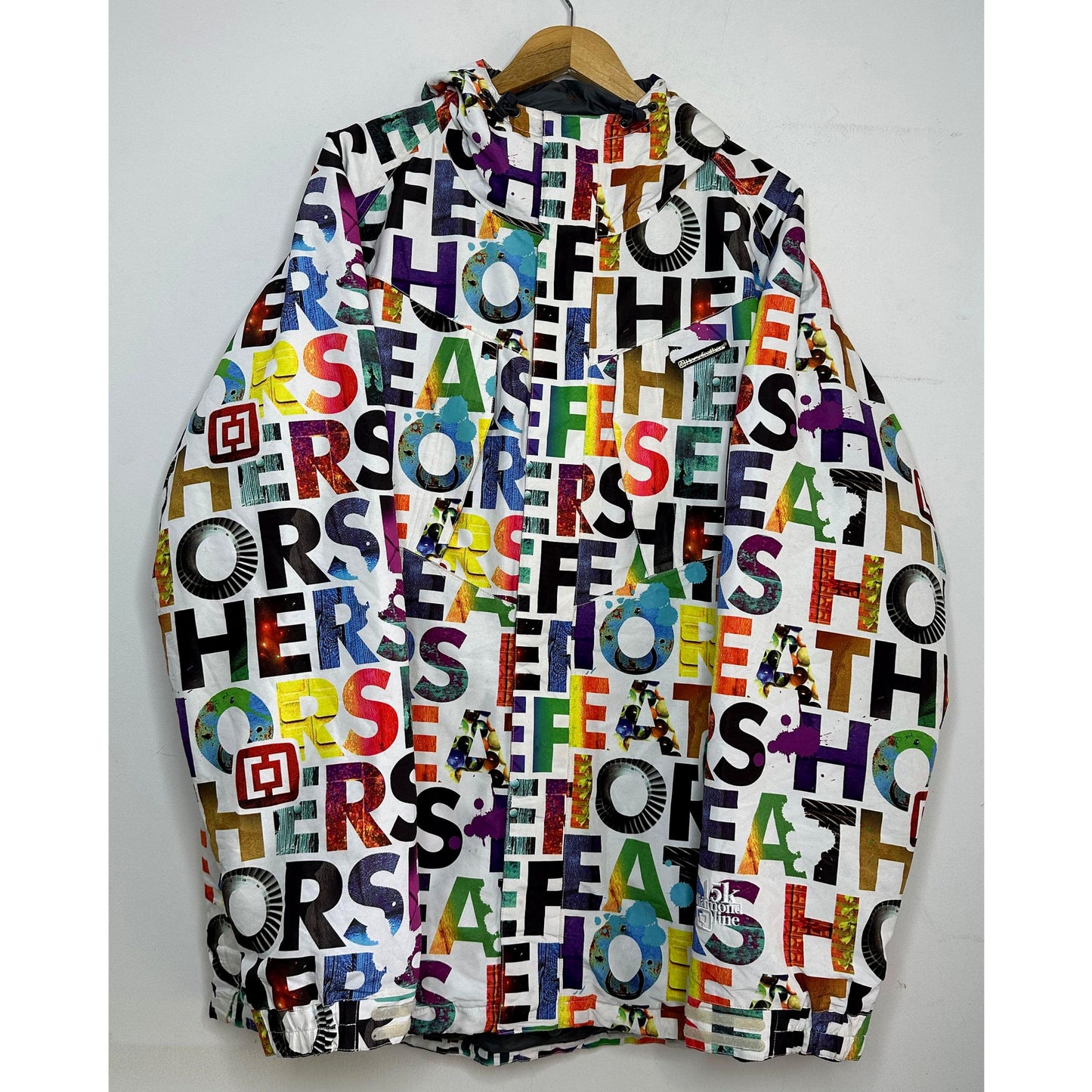 HORSETEATHERS MULTI TEXT PRINT PREMIUM SIZE- 2XL WINDBREAKER JACKETS