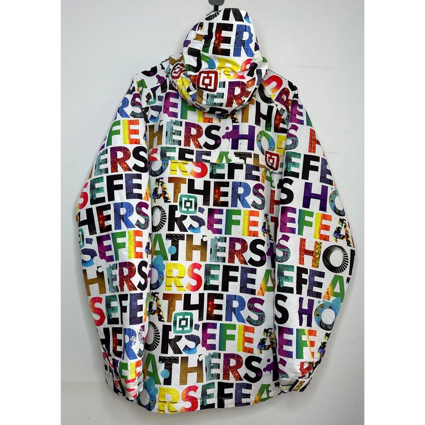 HORSETEATHERS MULTI TEXT PRINT PREMIUM SIZE- 2XL WINDBREAKER JACKETS