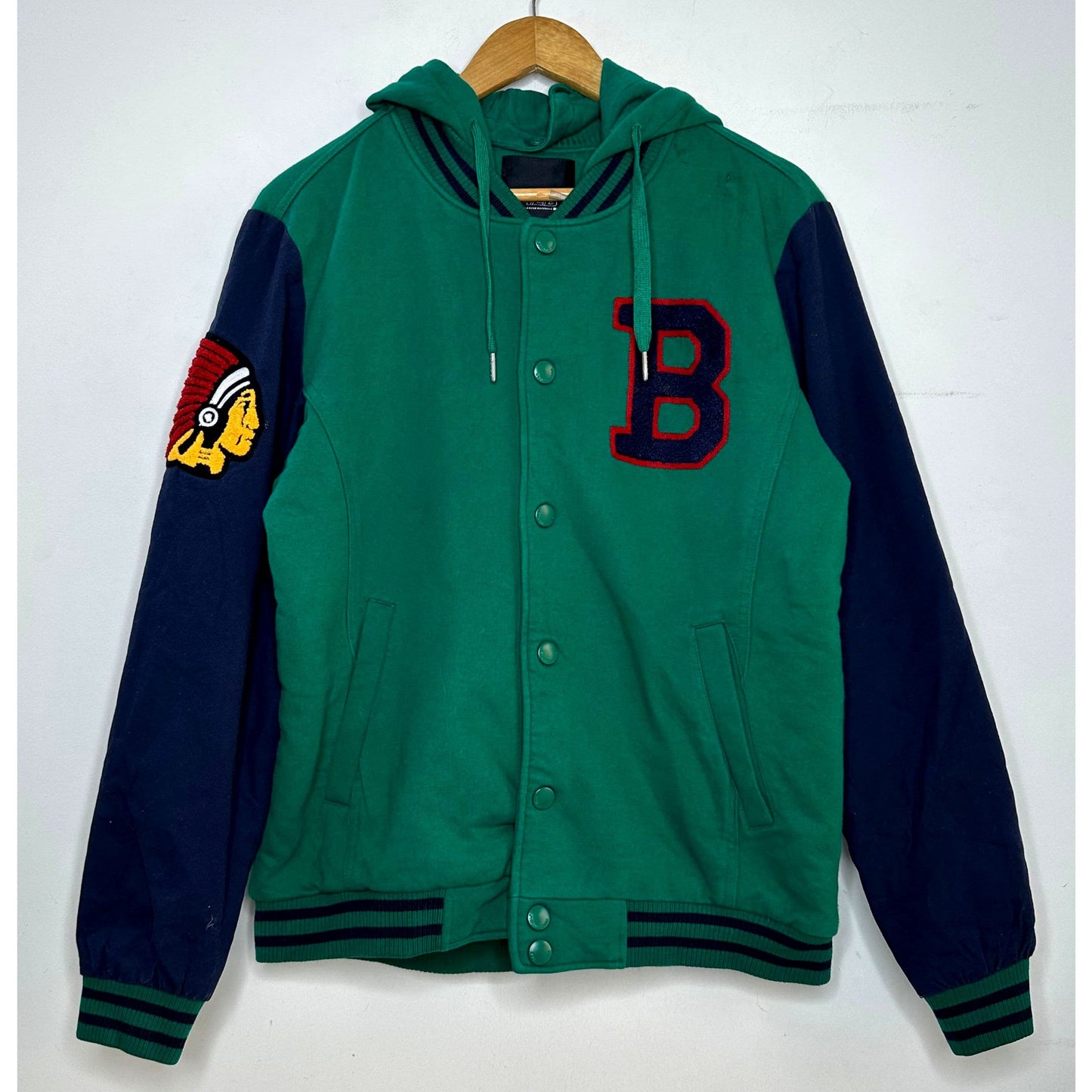 MLB GREEN PREMIUM BUTTON JACKET SIZE L