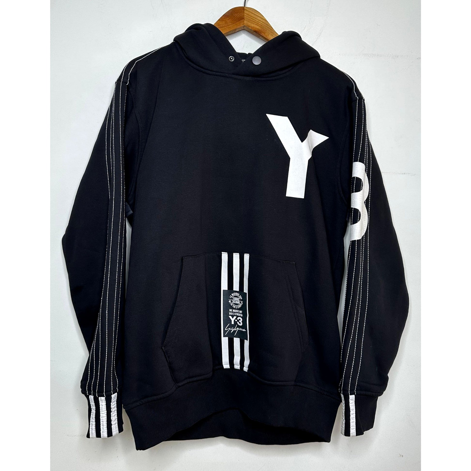 ADIDAS Y3 YOHJI YAMAMOTO BLACK DESIGNER HOODIE SIZE XL – Brandhacker