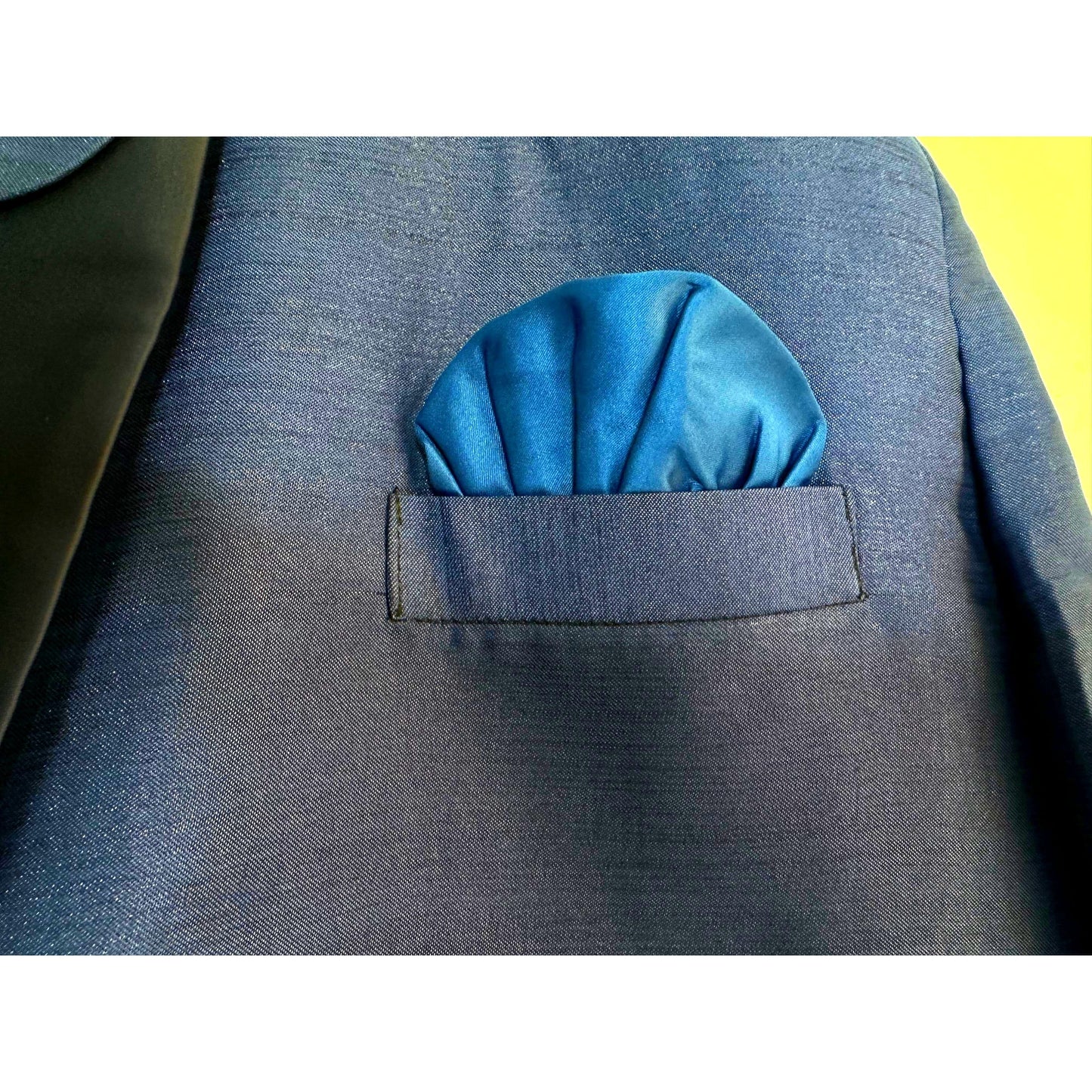 MEN BLUE SOLID SLIM-FIT TUXEDO PARTY SUIT SIZE XL