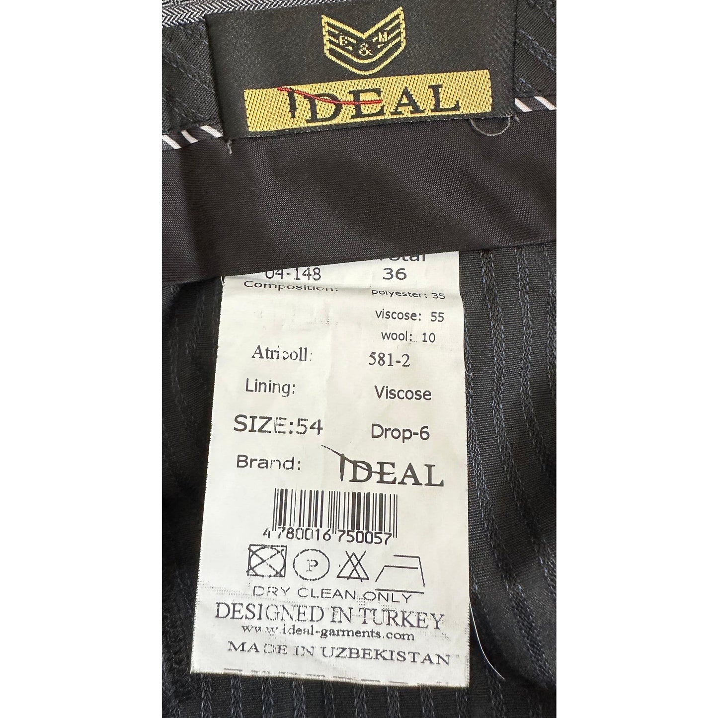 I,DEAL(ITALY)MENS SUIT SIZE L