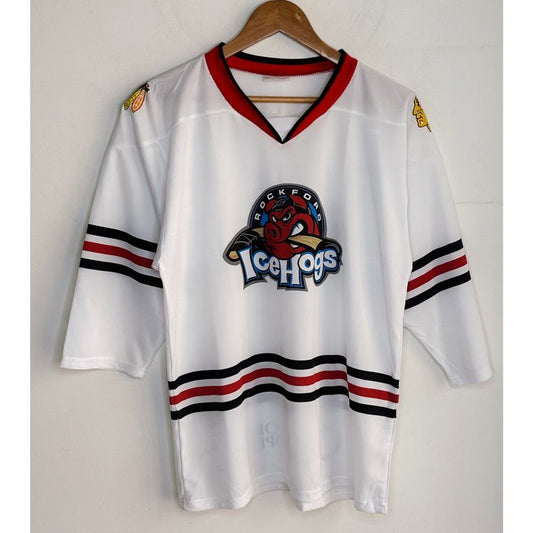 ROCKFORD ORTHOPEDIC ICEHOGS  SIZE- M-ICE HOCKEY JERSEYS