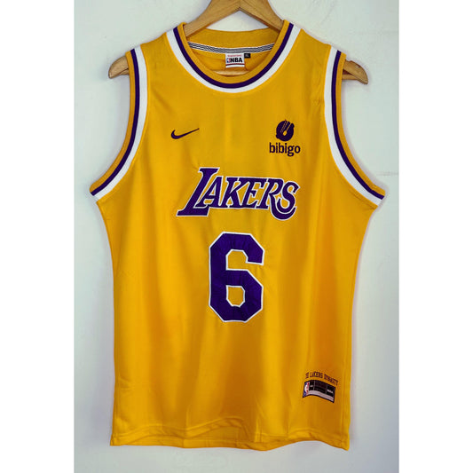NIKE NBA LAKERS JAMES NO 6 BASKETBALL JERSEYS