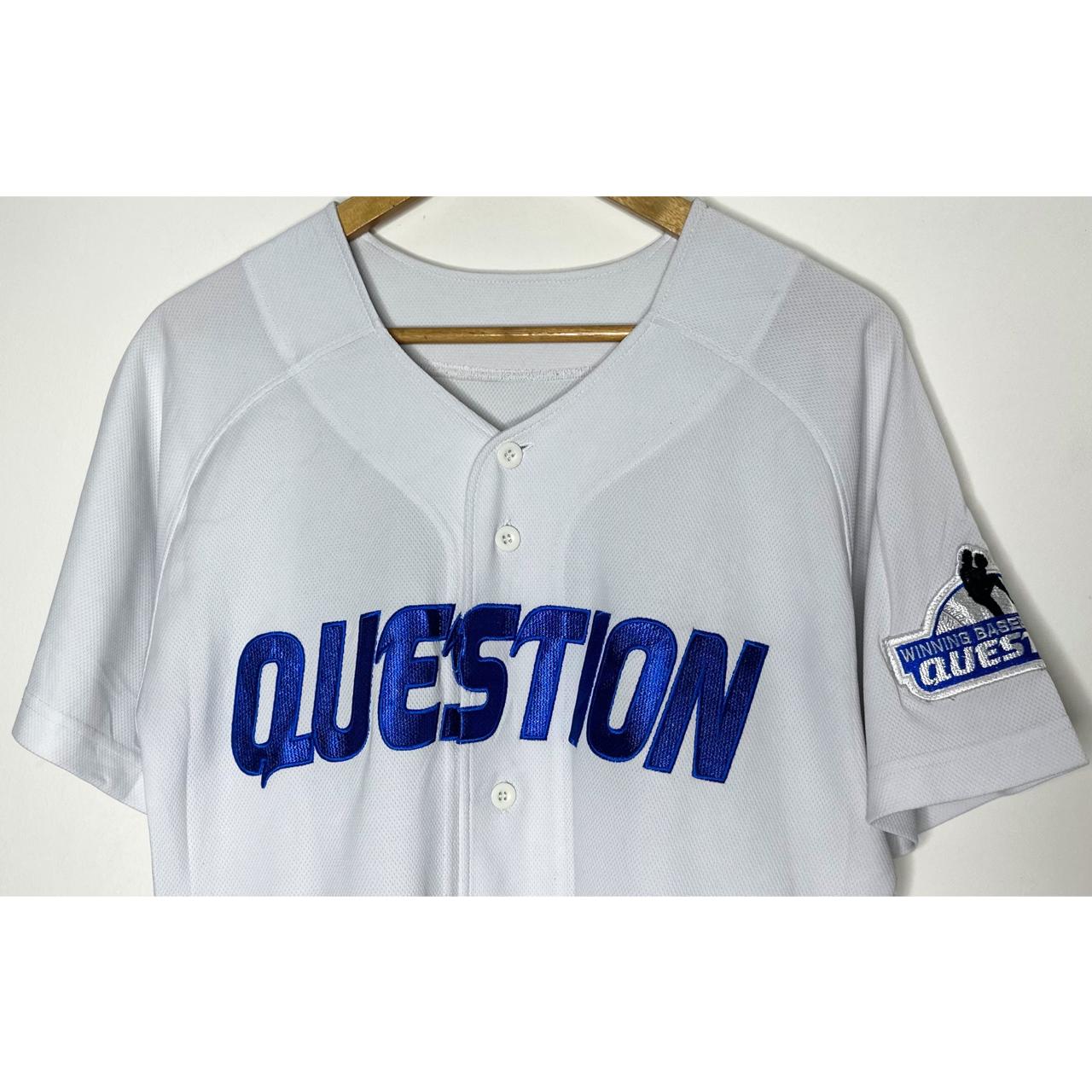 WINNING BASEBALL TEAM QUESTION SIZE-M BASEBALL JERSEYS./