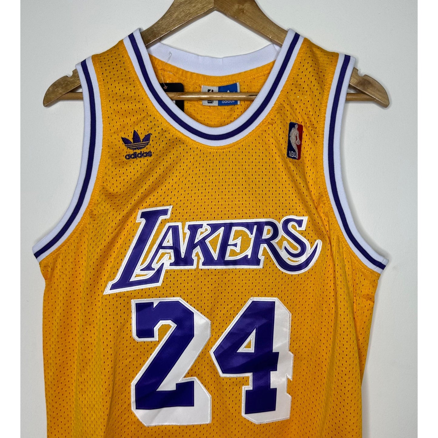 ADIDAS HARDWOOD CLASSICS LAKERS BRYANT NO 24 BASKETBALL JERSEY