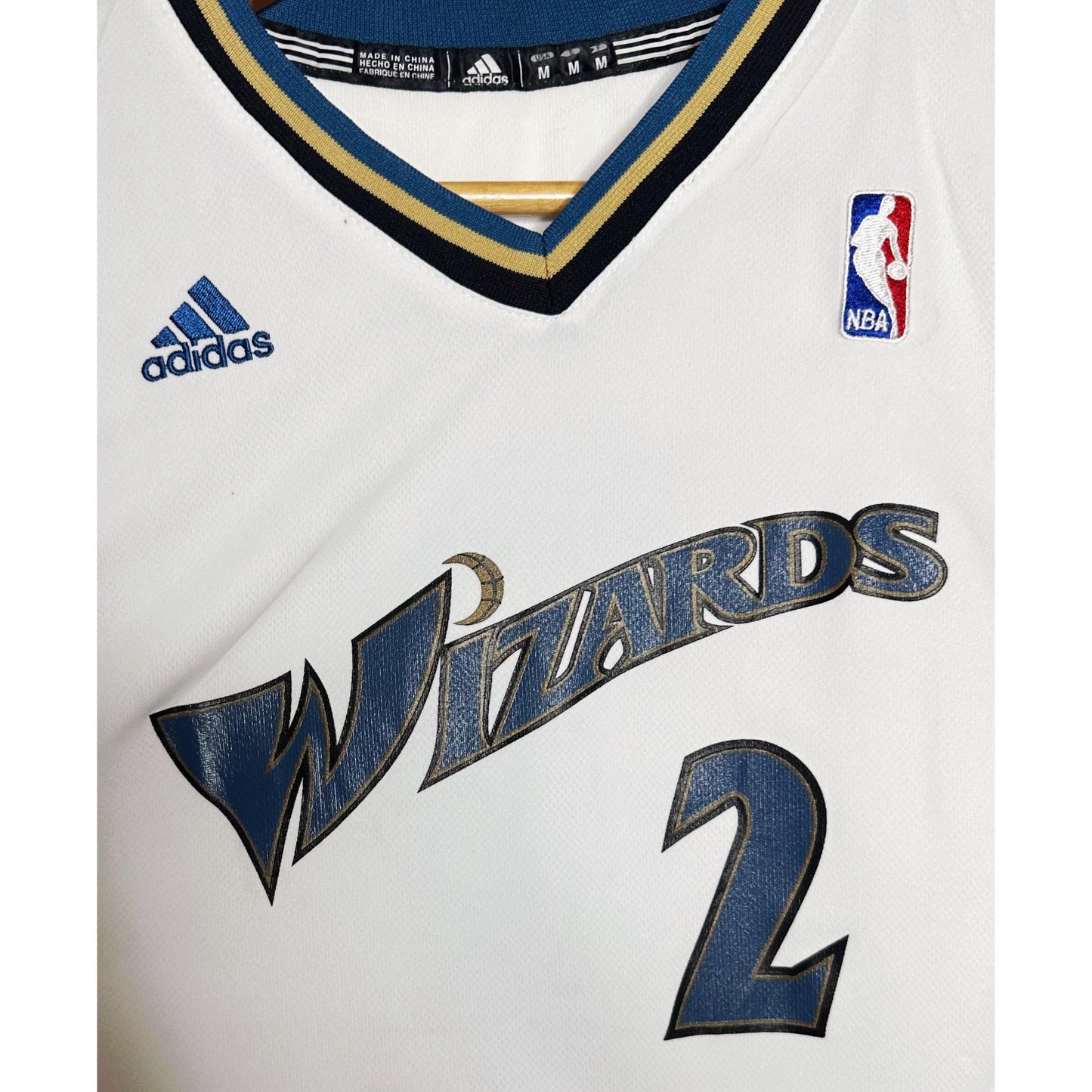 ADIDAS WIZARDS WALL NO 2 BASKETBALL JERSEY SIZE XS