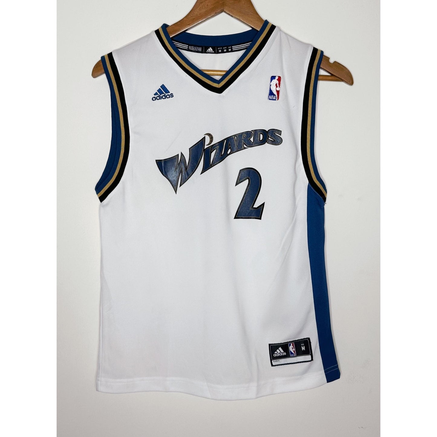 ADIDAS WIZARDS WALL NO 2 BASKETBALL JERSEY SIZE XS
