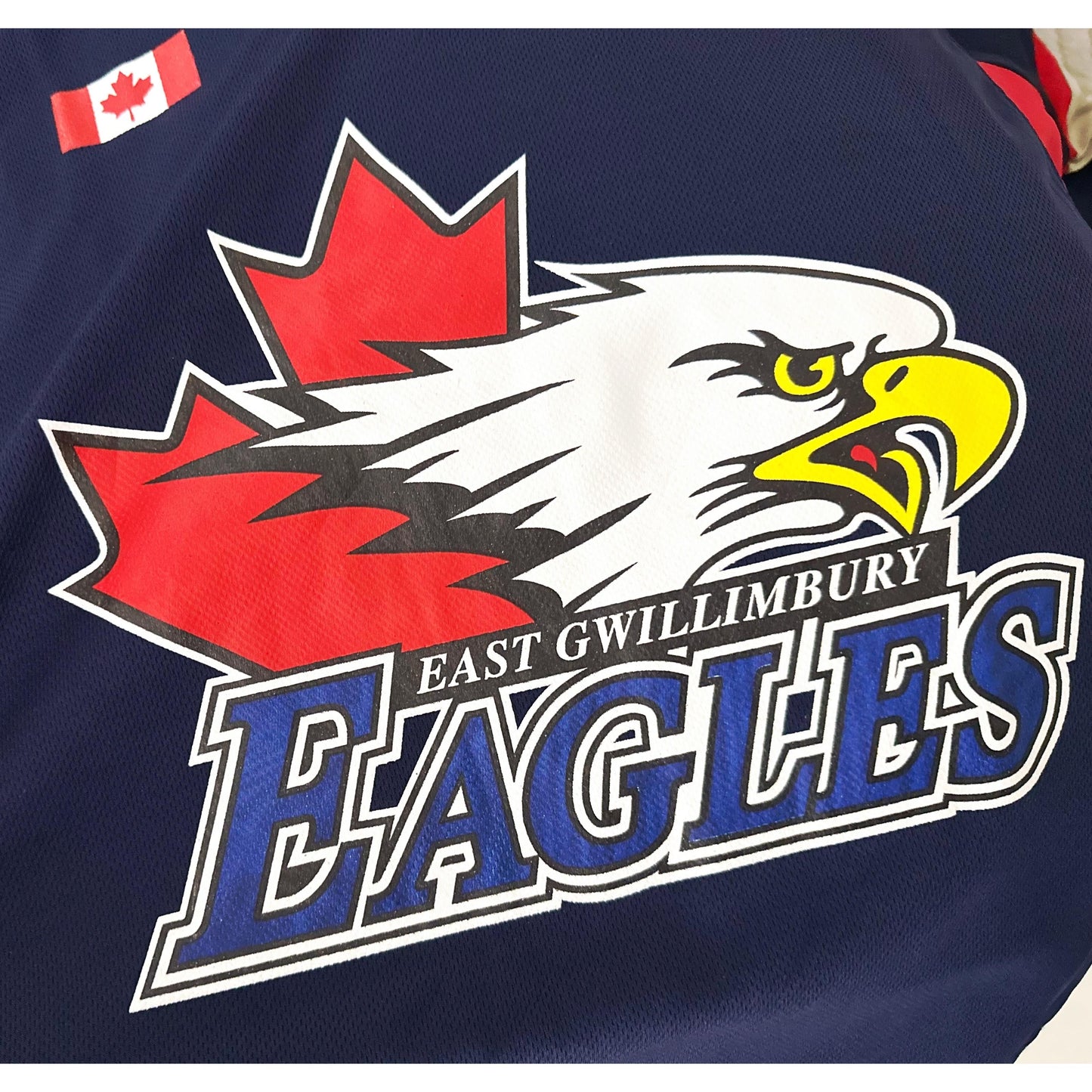 EAST GWILLIMBURY EAGLES NO 44 SIZE- XL-ICE HOCKEY JERSEYS