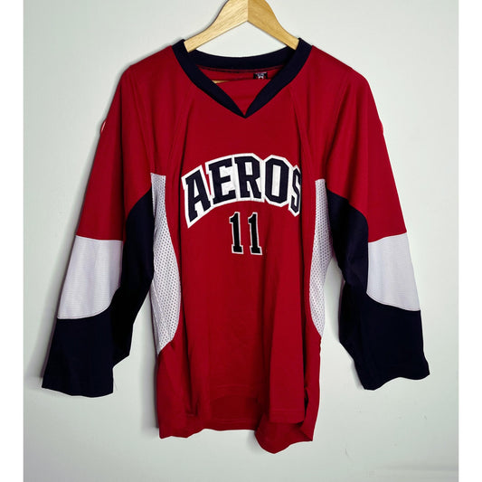 AEROS OAKRIDGE NO 11 SIZE- L-ICE HOCKEY JERSEYS