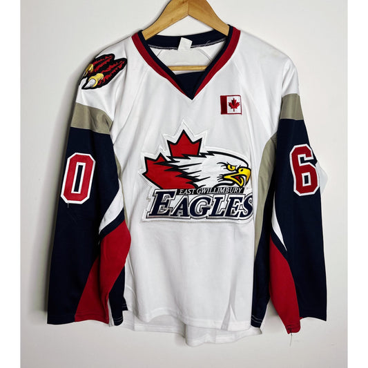 EAST GWILLIMBURY EAGLES NO 60 SIZE- L-ICE HOCKEY JERSEYS