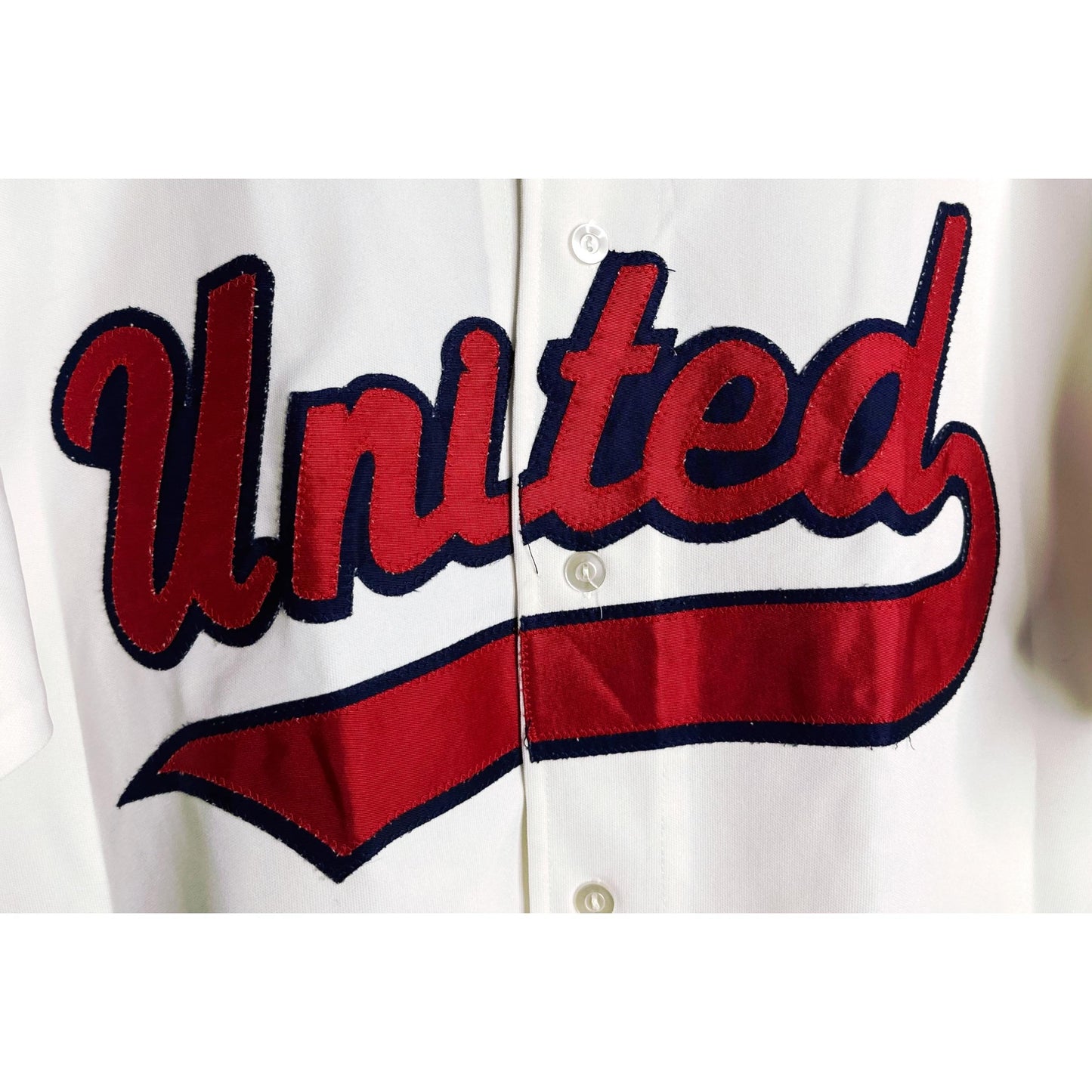 WHITE UNITED NO 5 PREMIUM SIZE-XL BASEBALL JERSEYS