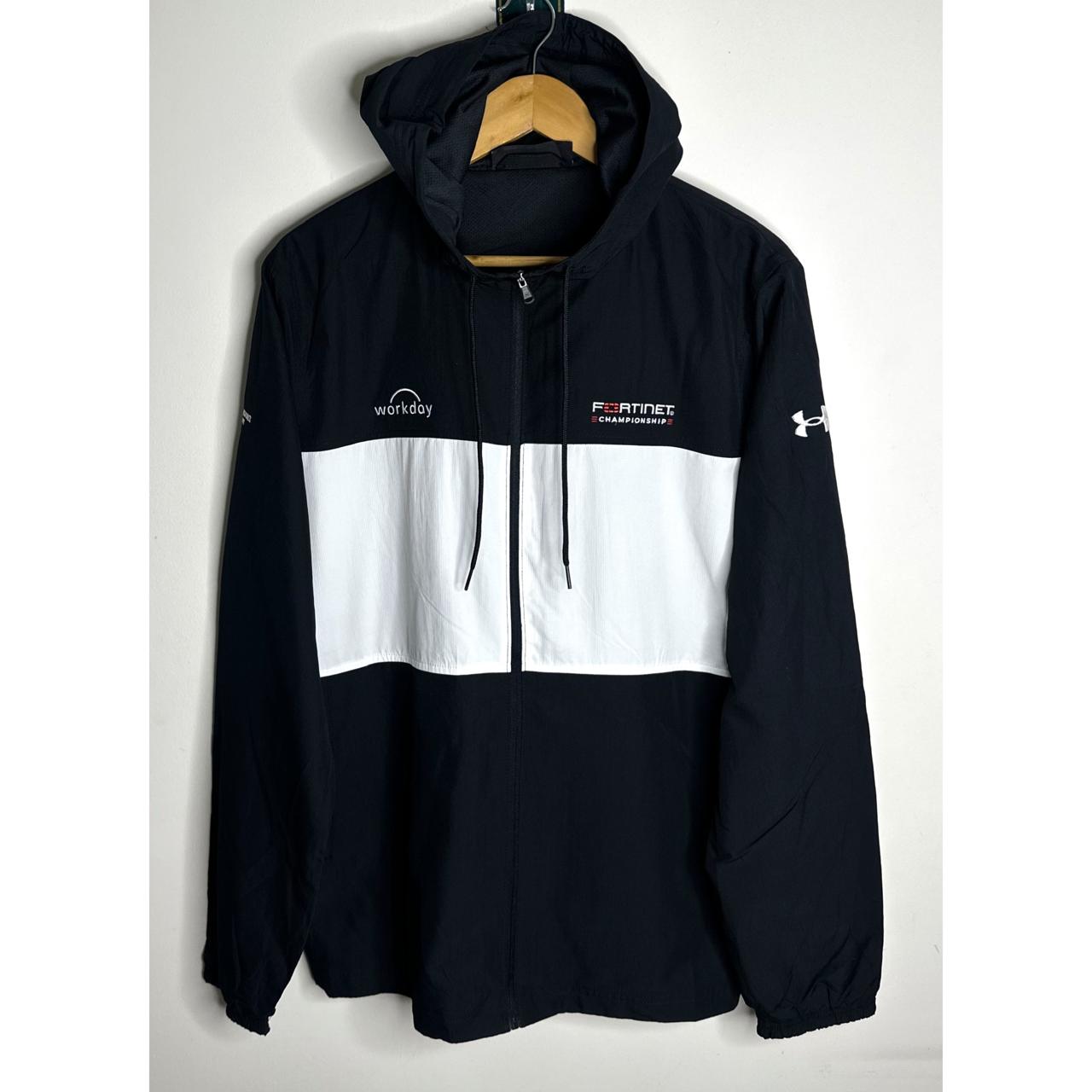 UNDER ARMOUR WORK DAY LIGHTWEIGHT WINDBREAKER – BREATHABLE, WATER-RESISTANT JACKET FOR ACTIVE OUTDOOR WEAR SIZE XL -