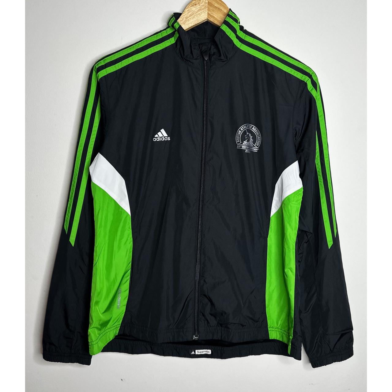ADIDAS BOSTON ATHLETIC ASSOCIATION LIGHTWEIGHT WINDBREAKER – BREATHABLE, WATER-RESISTANT JACKET FOR ACTIVE OUTDOOR WEAR SIZE S