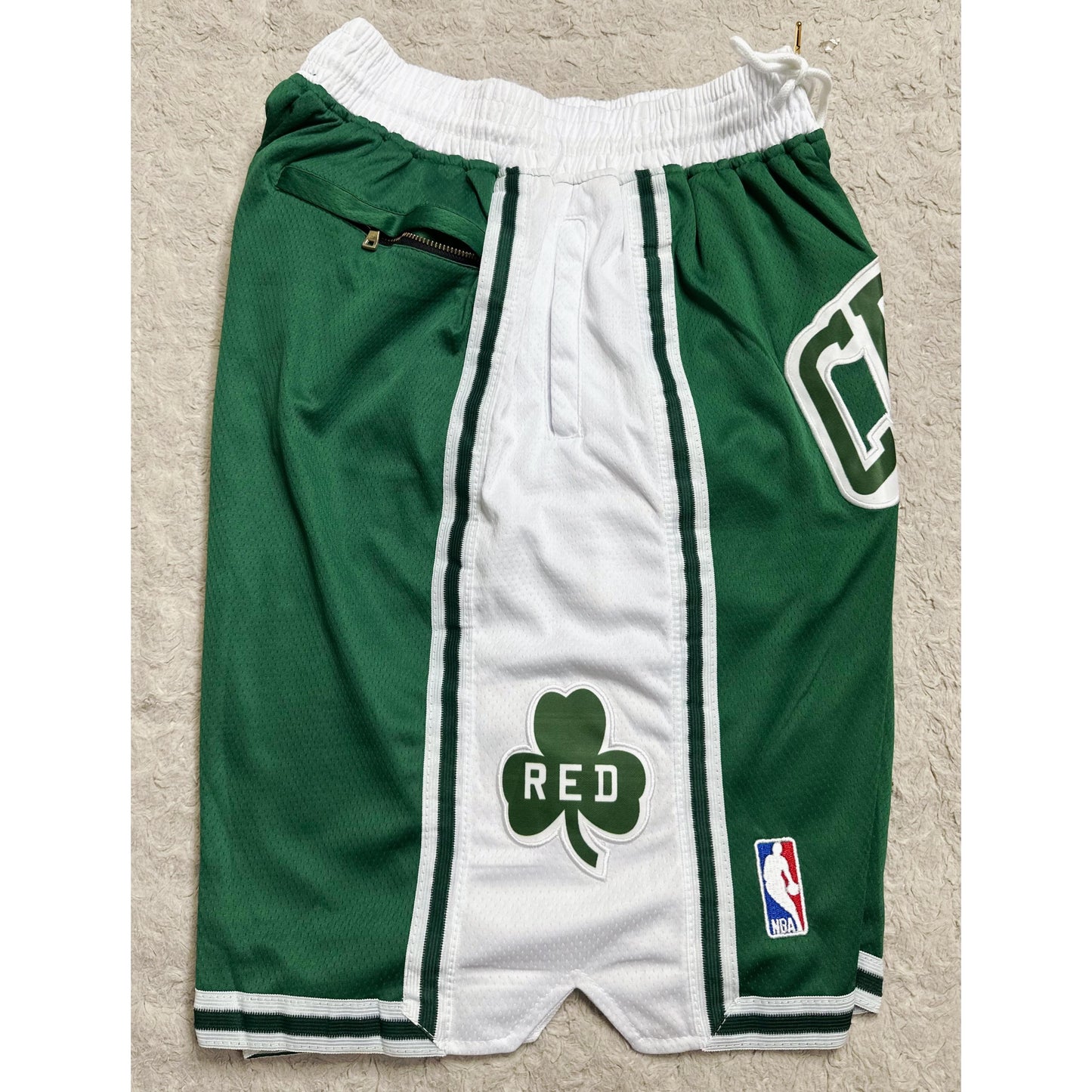 JUST DON CELTICS GREEN WHITE PREMIUM SHORT