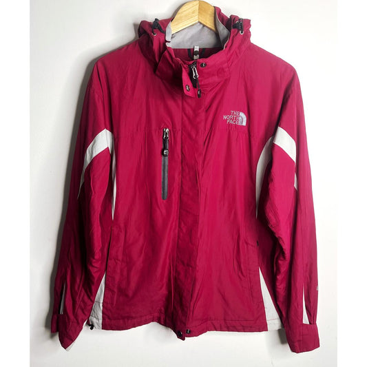 THE NORTH FACE RED WINDBREAKER WINDBREAKER JACKET WITH WHITE ACCENTS