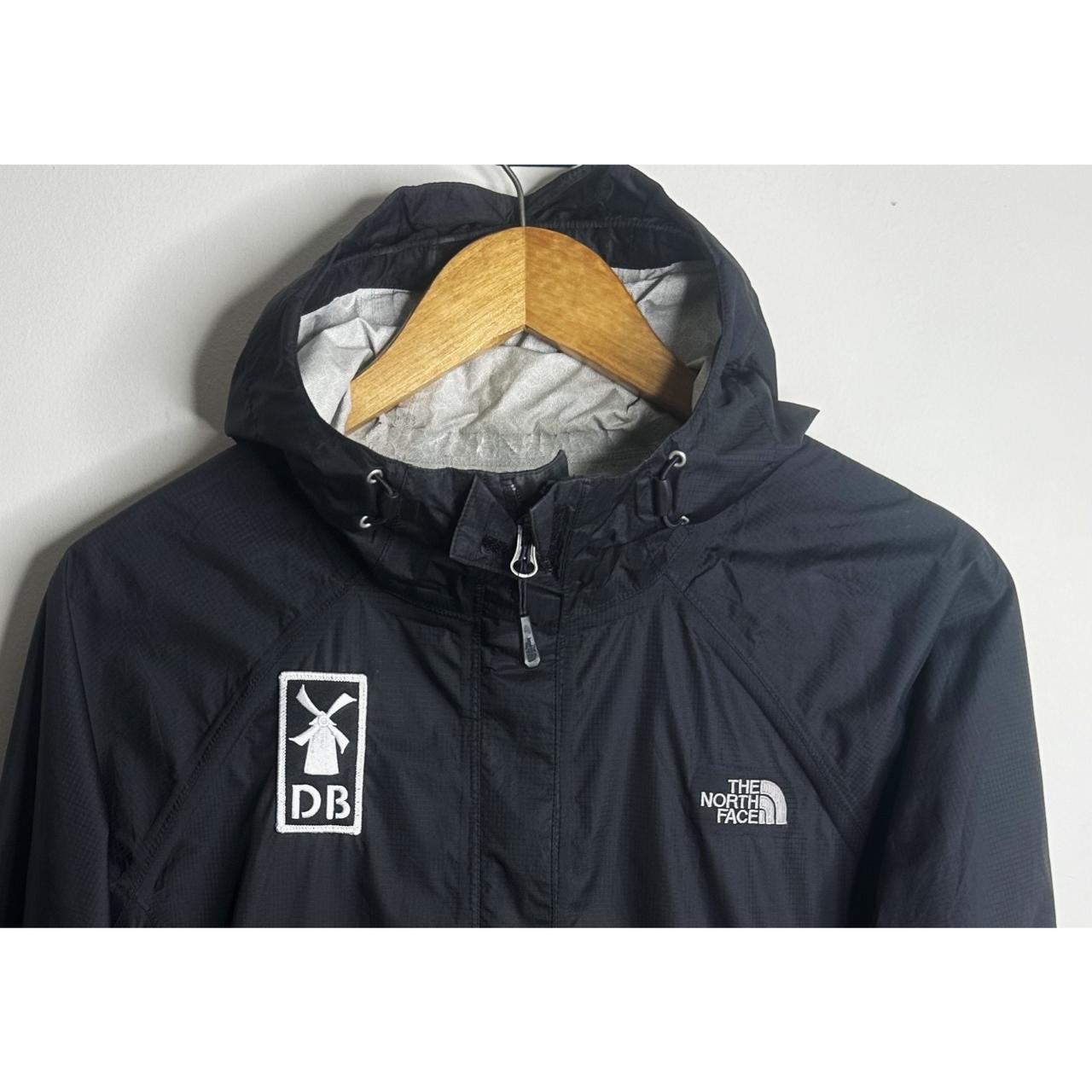 THE NORTH FACE WOMEN'S BLACK HOODED HYPERAIR WIND JACKET WITH DB LOGO SIZE L