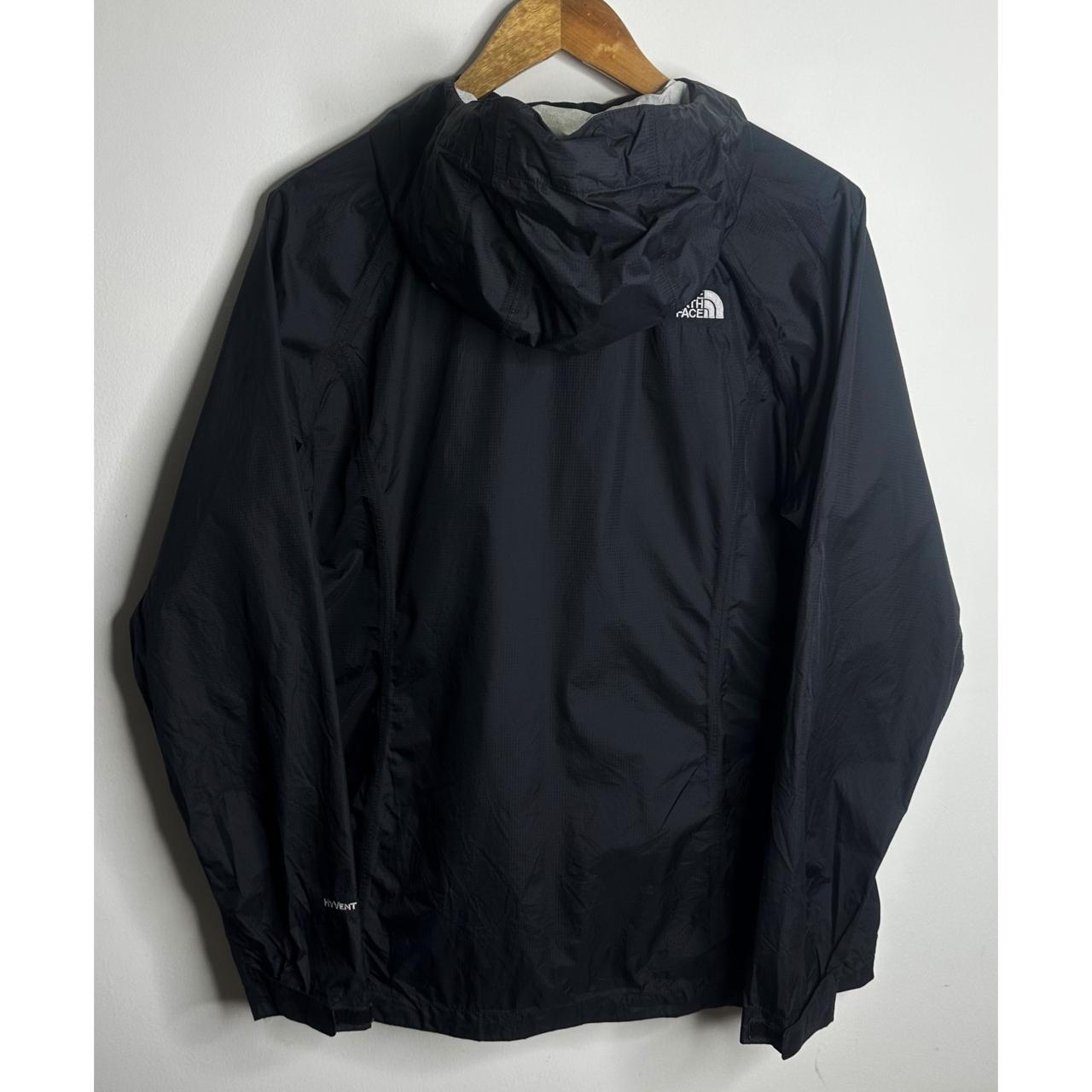 THE NORTH FACE WOMEN'S BLACK HOODED HYPERAIR WIND JACKET WITH DB LOGO SIZE L