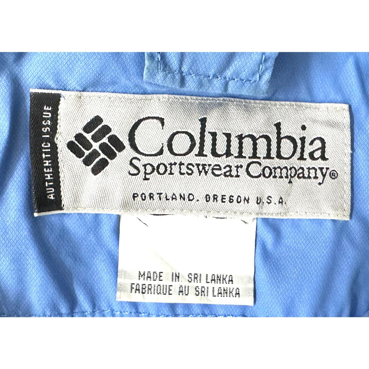 COLUMBIA SPORTSWEAR COMPANY MEN'S  BLUE HOODED INTERCHANGE JACKET WITH BLACK AND WHITE TRIM