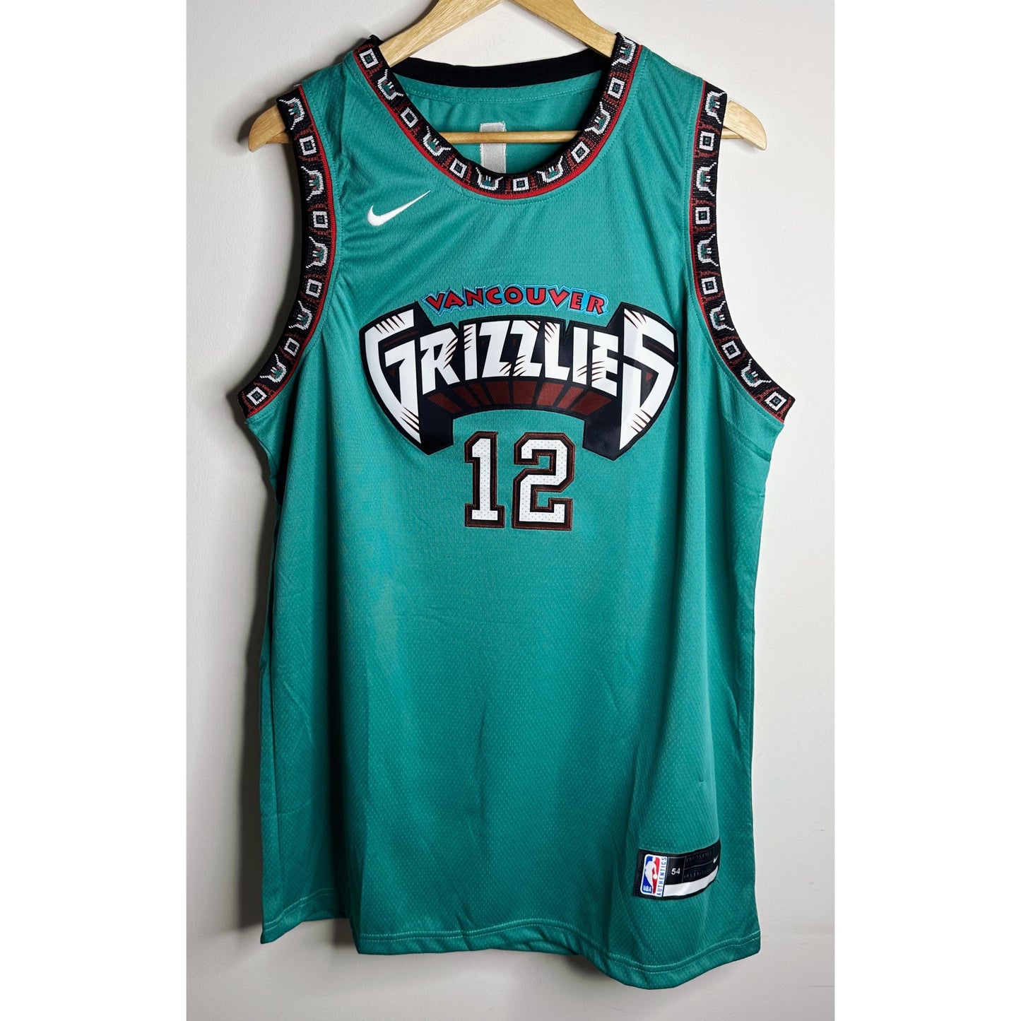 NIKE NBA SEAGREEN VANCOUVER GRIZZLIES MORANT NO 12 PREMIUM BASKETBALL JERSEY