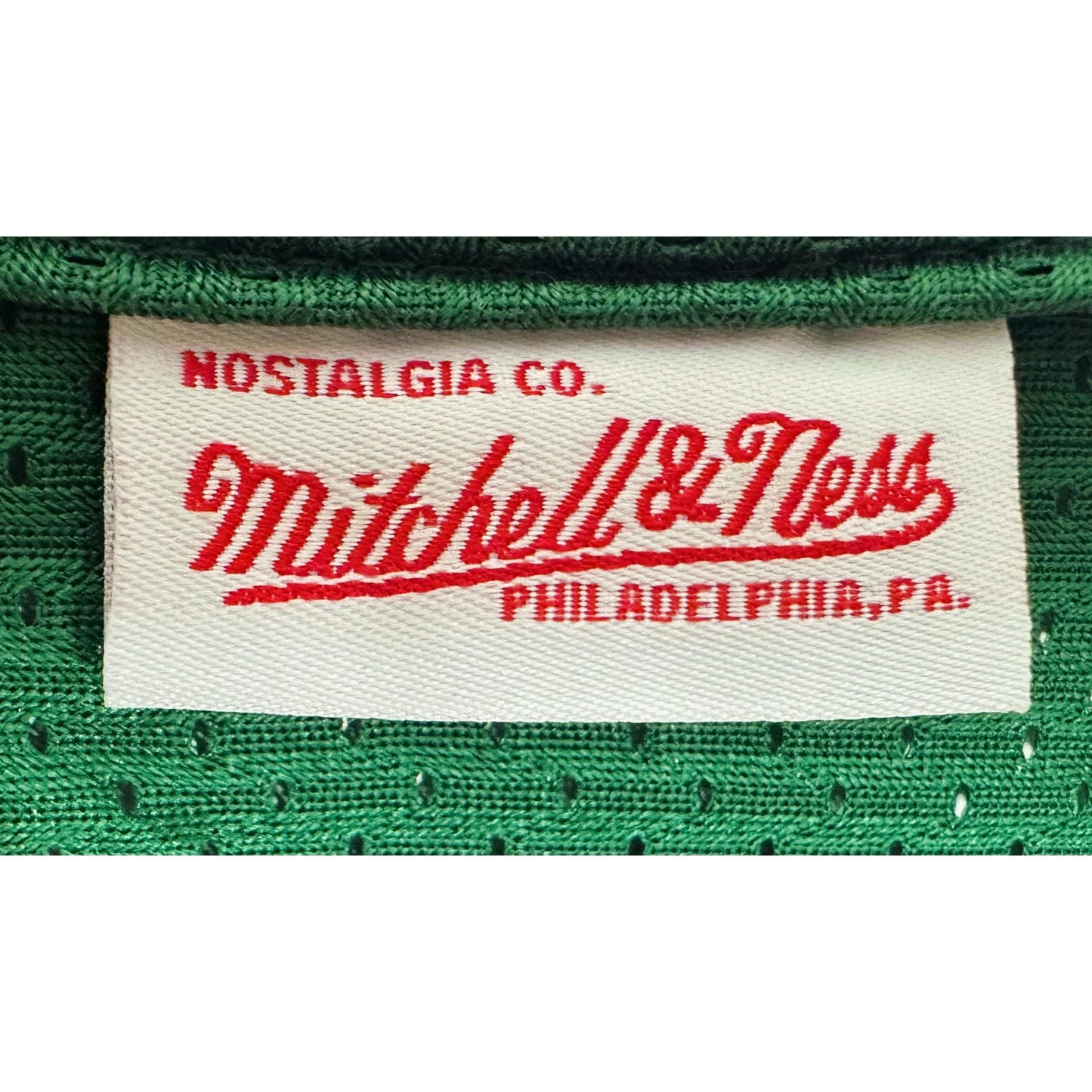 MITCHELL & NESS NBA LARRY BIRD GREEN WHITE CELTICS BIRD NO 33 PREMIUM BASKETBALL JERSEY