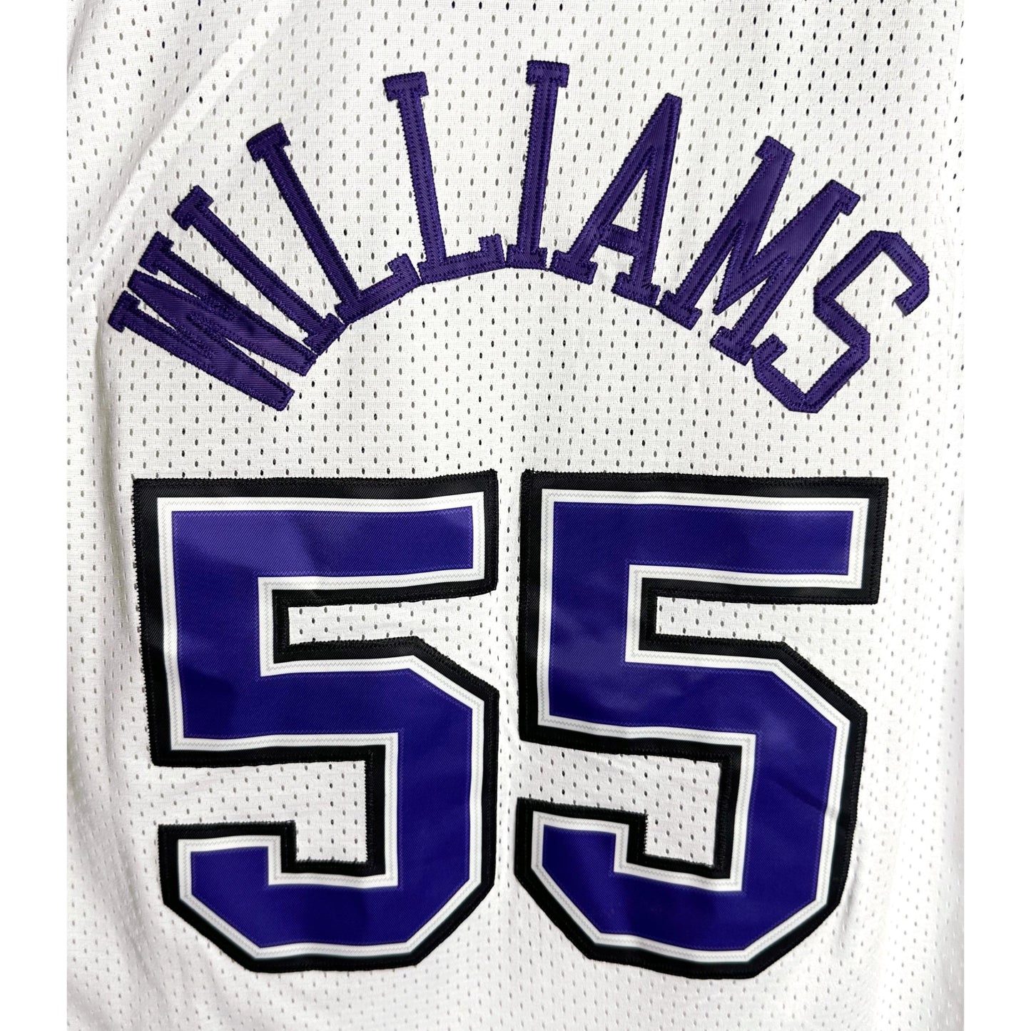 NIKE NBA KINGS WILLAMS NO 55 WHITE BLUE PREMIUM BASKETBALL JERSEY