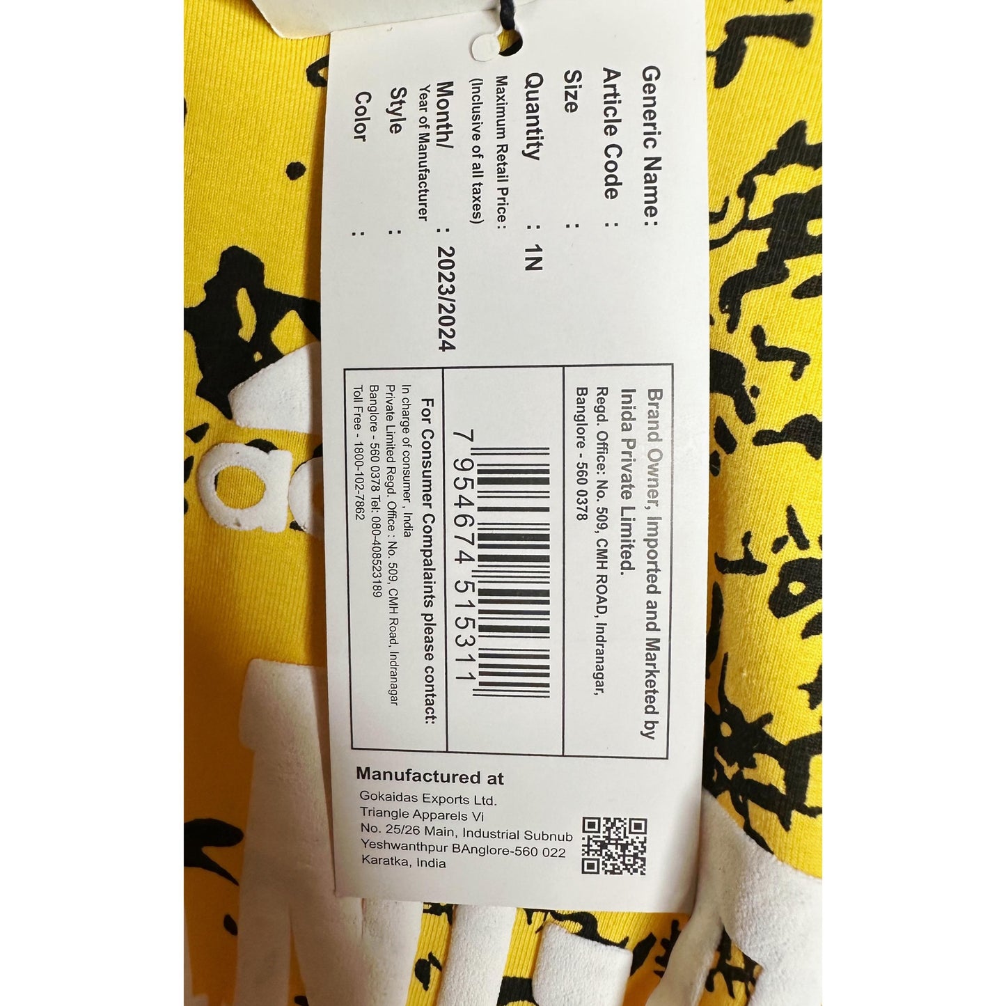ADIDAS LOS ANGELES MEN’S PREMIUM COTTON T-SHIRT – YELLOW MULTICOLOR PRINT | OVERSIZED STREETWEAR STYLE | CASUAL & LUXURY FASHION TEE