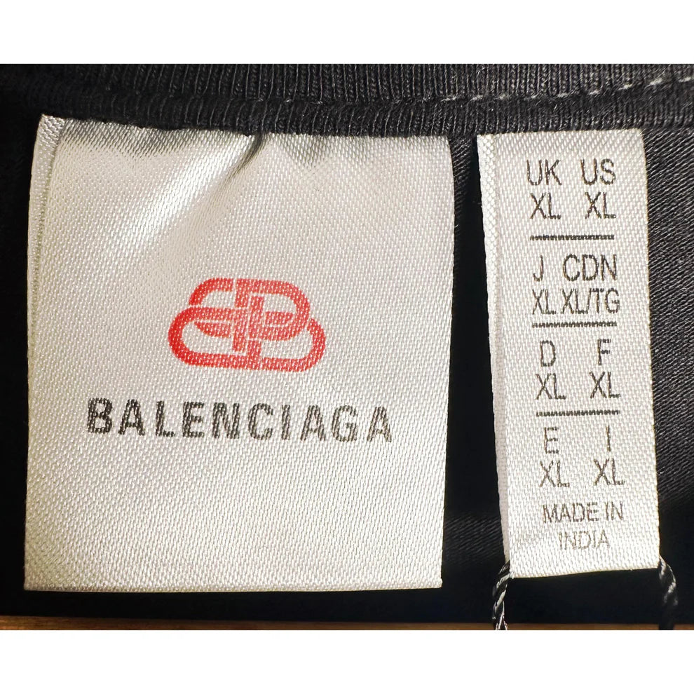 Balenciaga Designer Tee with Iconic Logo & Artistic Sleeve Detail