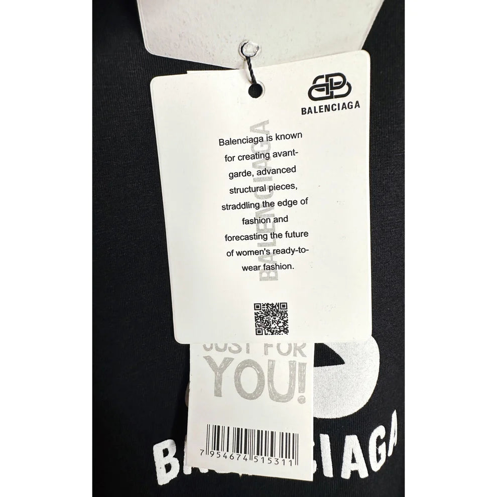 Balenciaga Designer Tee with Iconic Logo & Artistic Sleeve Detail