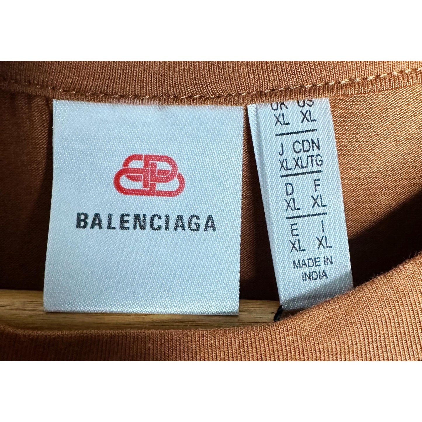 BALENCIAGA MEN’S PREMIUM COTTON T-SHIRT – BROWN MULTICOLOR PRINT | OVERSIZED STREETWEAR STYLE | CASUAL & LUXURY FASHION TEE
